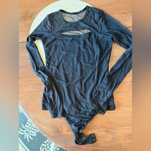 Hollister Black Cutout Long Sleeve Bodysuit